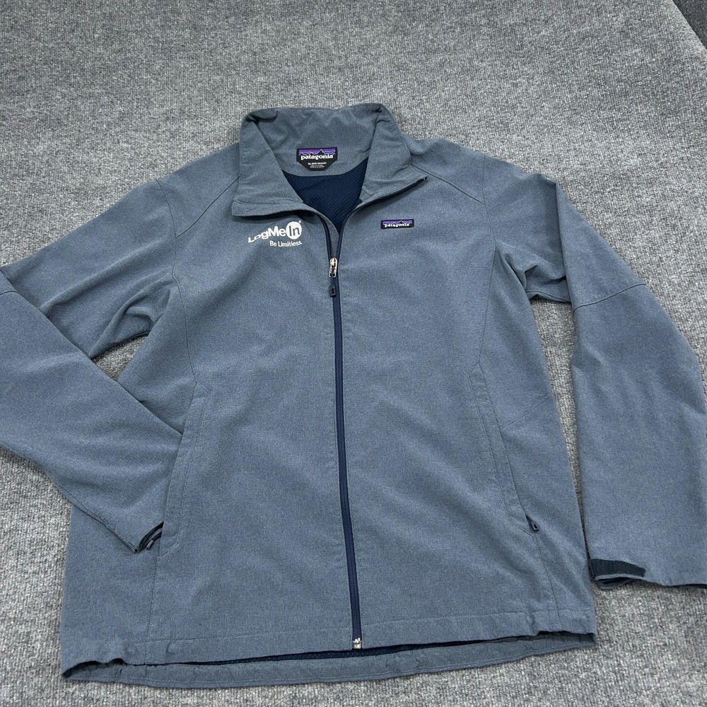 Patagonia Jacket Mens XL Dolomite‎ Blue Adze Stretch Softshell Outdoor *LOGO